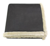 Arctic Black Faux Leather Throw